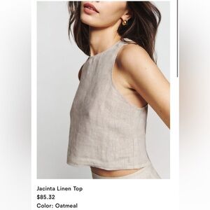 Reformation Jacinta Linen Top